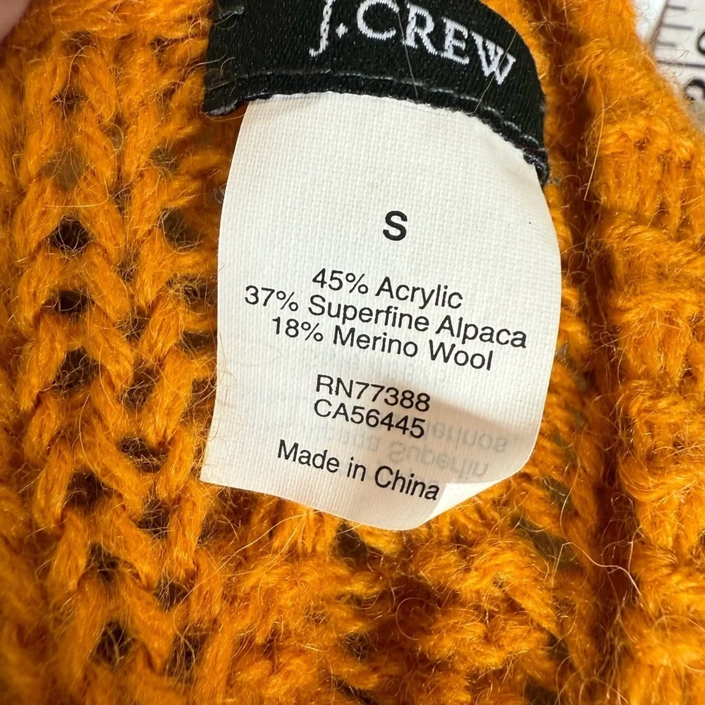 J. Crew Mustard Cable Knit Sweater